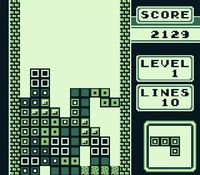 une photo d'Ã©cran de Tetris sur Nintendo Game Boy